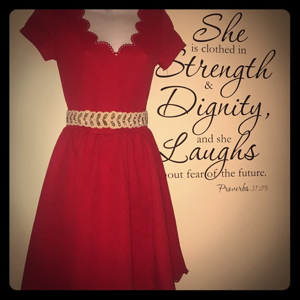 Red dina be cockatiel dress